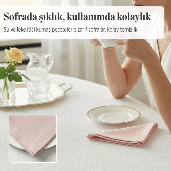 BC HOME Sofra: Su ve Leke İtici Kumaş Peçeteler